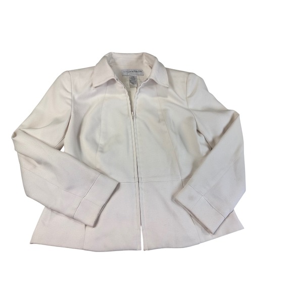 Sag Harbor Petite Blazer Jacket Full Zip Up Collared Career Office 6p - Picture 1 of 8